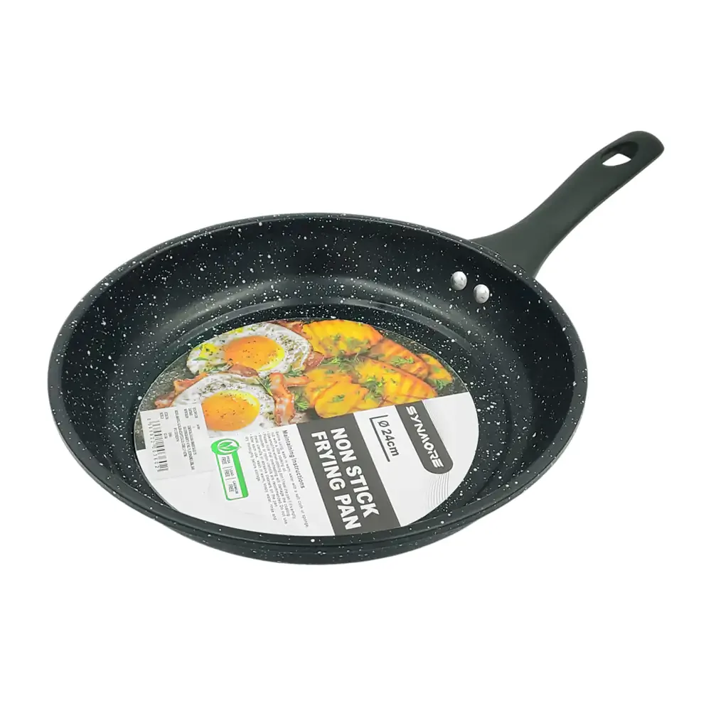 Sartén synmore antiadherente de 24cm en color negro con mango de plástico