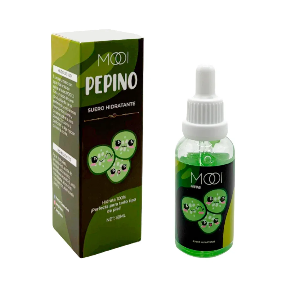 Suero facial hidratante con extracto de pepino, 30ml / mooi / 7501126