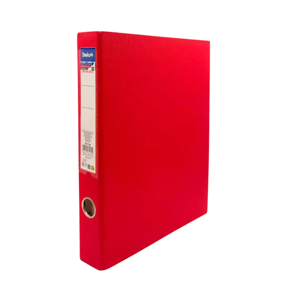 Carpeta recopilador stelam con 4 anillos metálicos, 26x34.5x5cm, varios colores