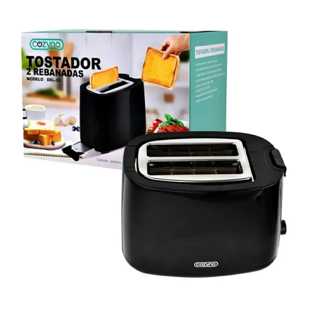 Tostador para 2 rebanadas con bandeja para migas deslizable / cozyna / tos-02