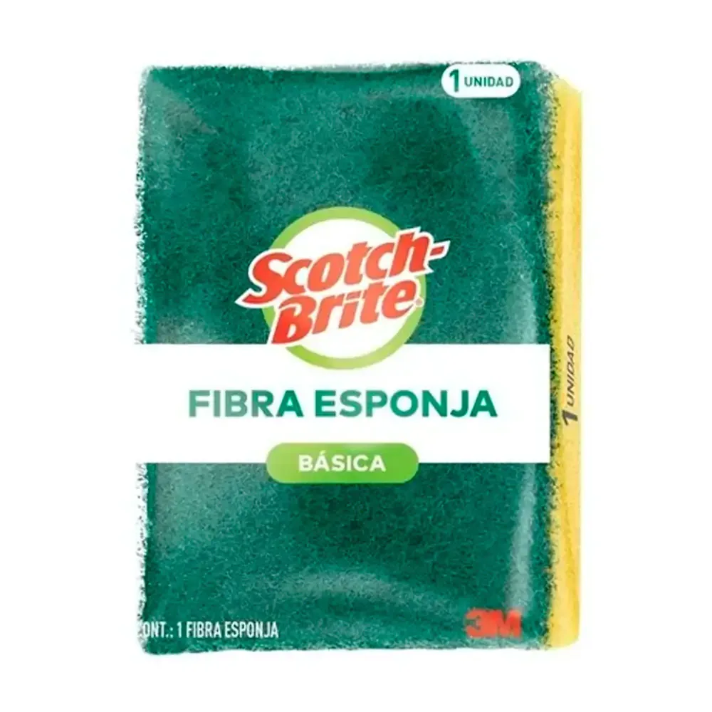 1pz Fibra esponja scotch brite básica / 114932