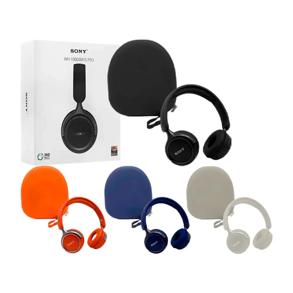 Audífonos inalámbricos, sonido estéreo, manos libres, plegables + estuche, variedad de colores