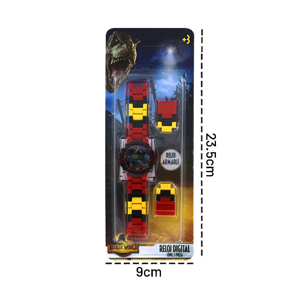 Reloj digital armable infantil con diseño de jurassic world / a2-wd5