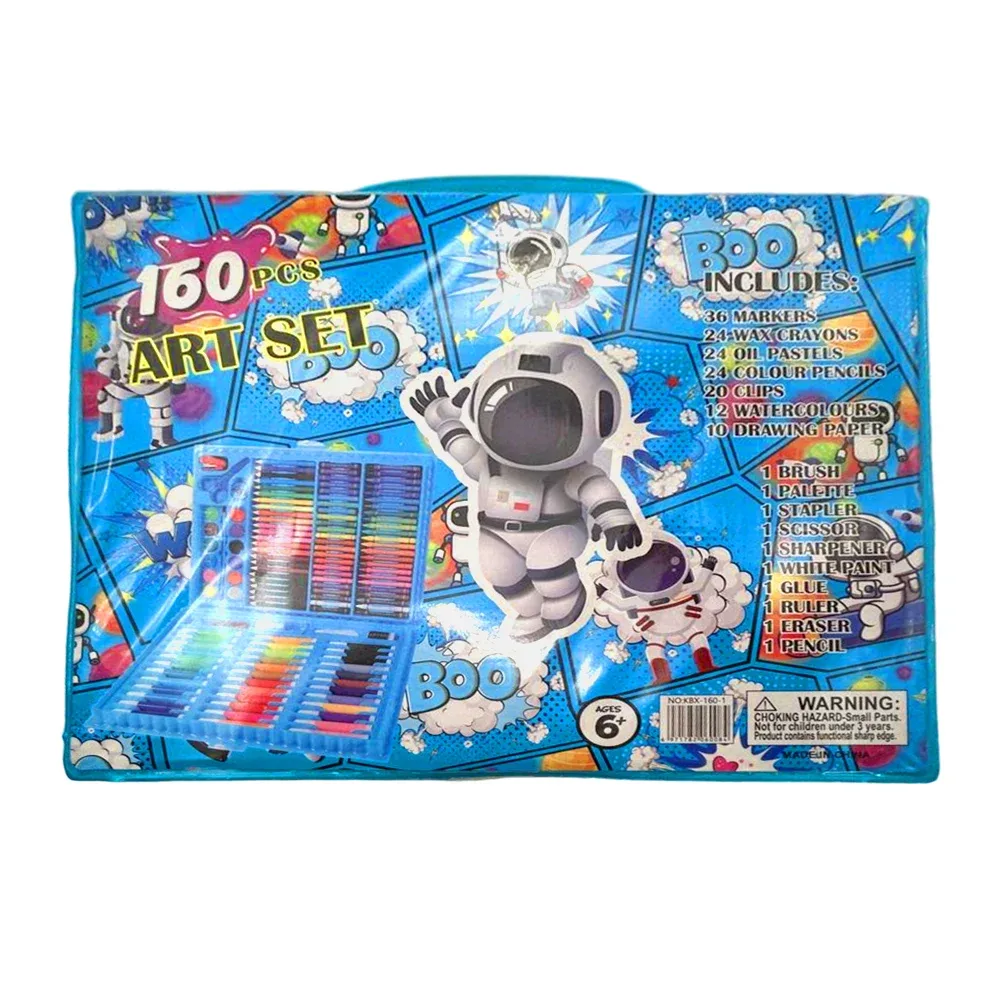 Estuche set de arte con 160 accesorios para colorear, variedad de estampados / 160pcs art set / x-95-30