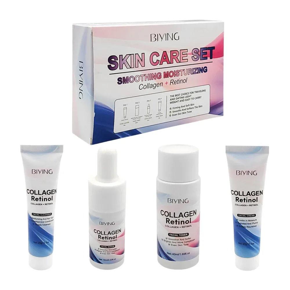 Set con 4 productos de skin care, colágeno + retinol para viaje / 88542