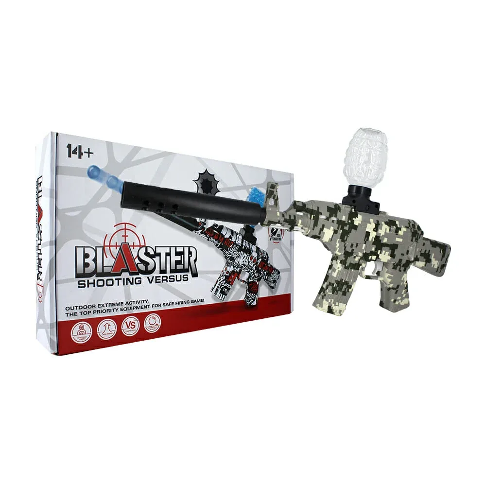 Pistola / ametralladora recargable de hidrogel 7-8mm, diseño tipo camuflaje / blaster shooting / 456-7