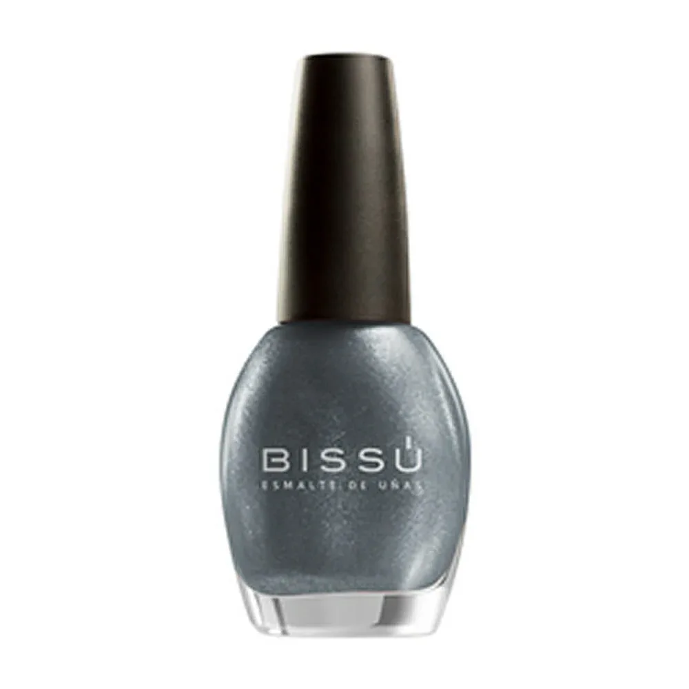 1pza Esmalte bissú para uñas, tono 256 metal mate gris 15ml / b007601