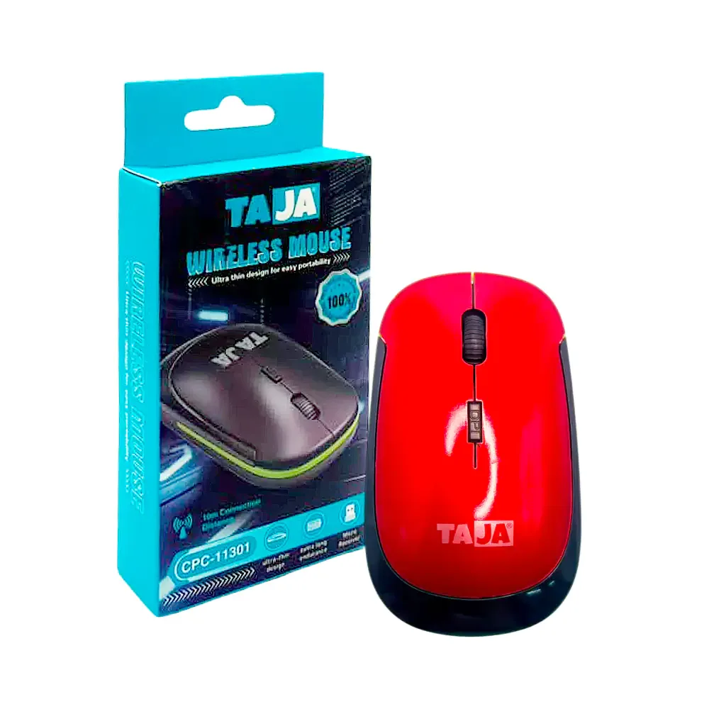 Mouse inalámbrico pequeño, conexión de larga distancia + receptor usb y luz rgb / cpc-11301