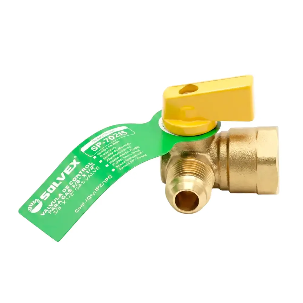 1pza válvula de control para el gas, acero inoxidable 3/8in x 1/2in / sp-70215