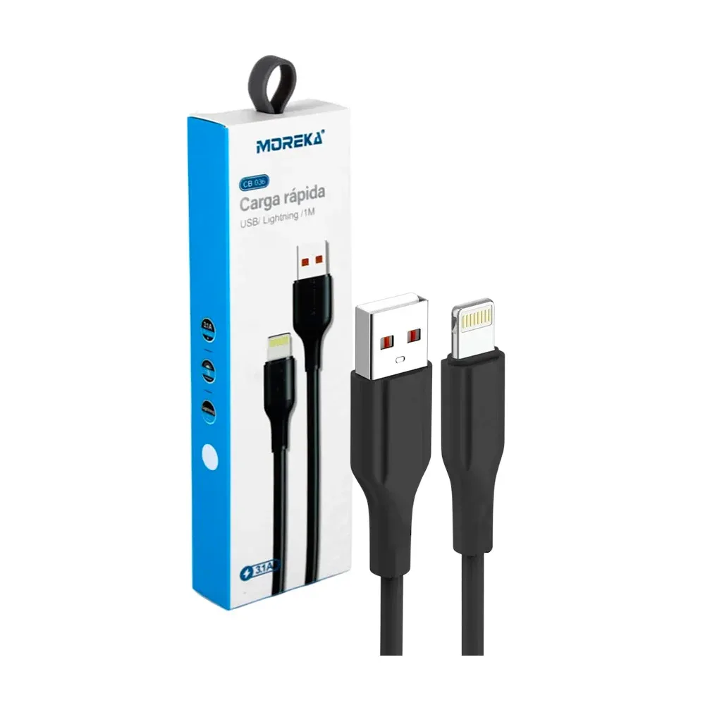 Cable de transferencia de datos y carga rápida con entrada usb-lightning, 1m, 3.1a / cb-036