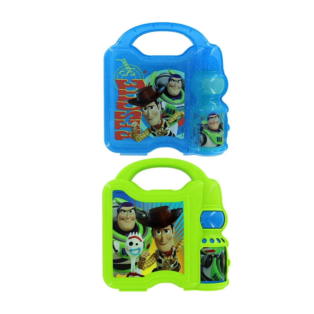 Lonchera de plástico con botella y diseño de toy story 4 plc-6851