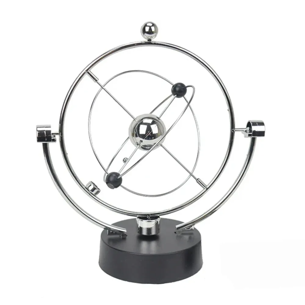 Adorno para escritorio en forma de asteroide giratorio perpetuo con oscilación magnética, cinética y orbital / orbital kinetic art / 23-ydy-006
