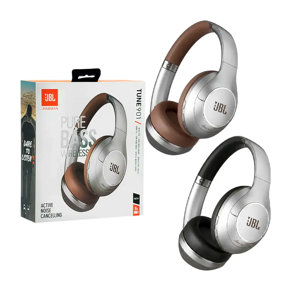 Audífonos diadema bluetooth metálicos con ranura para tarjeta sd / pure bass / 901-audifonos