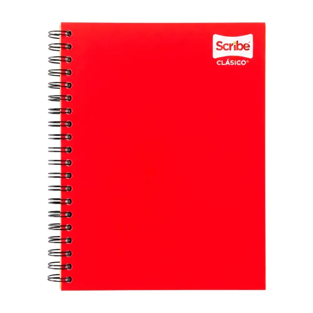 Cuaderno profesional scribe con 200 hojas de cuadro grande, doble espiral, variedad