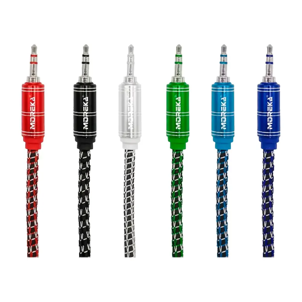 Cable auxiliar jack 3.5 moreka de 1500mm y diseño reptil, cabe reforzado