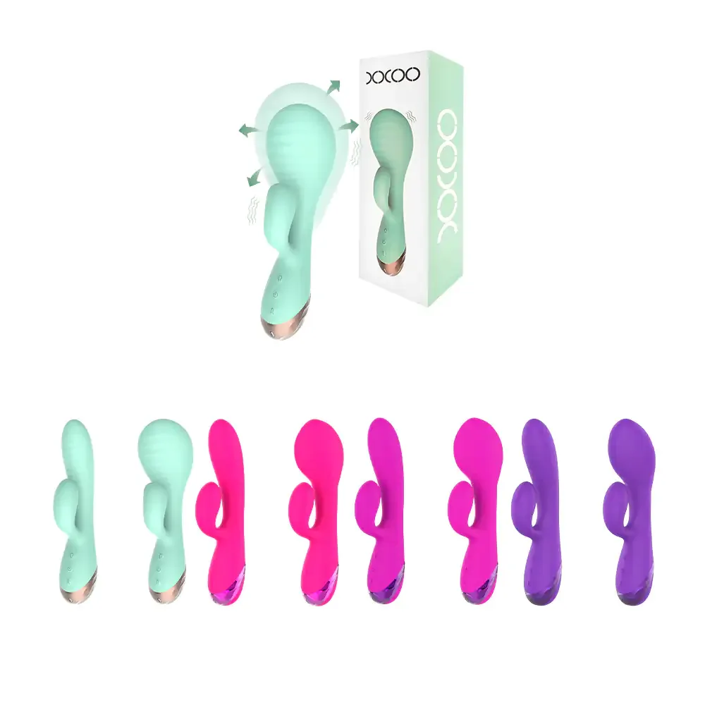 Dildo consolador con estimulador para chicas y cabeza inflable, variedad