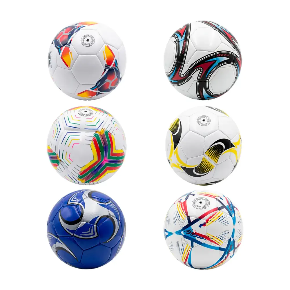 Balón de futbol #5 con estampado mundialista, variedad de diseños y colores