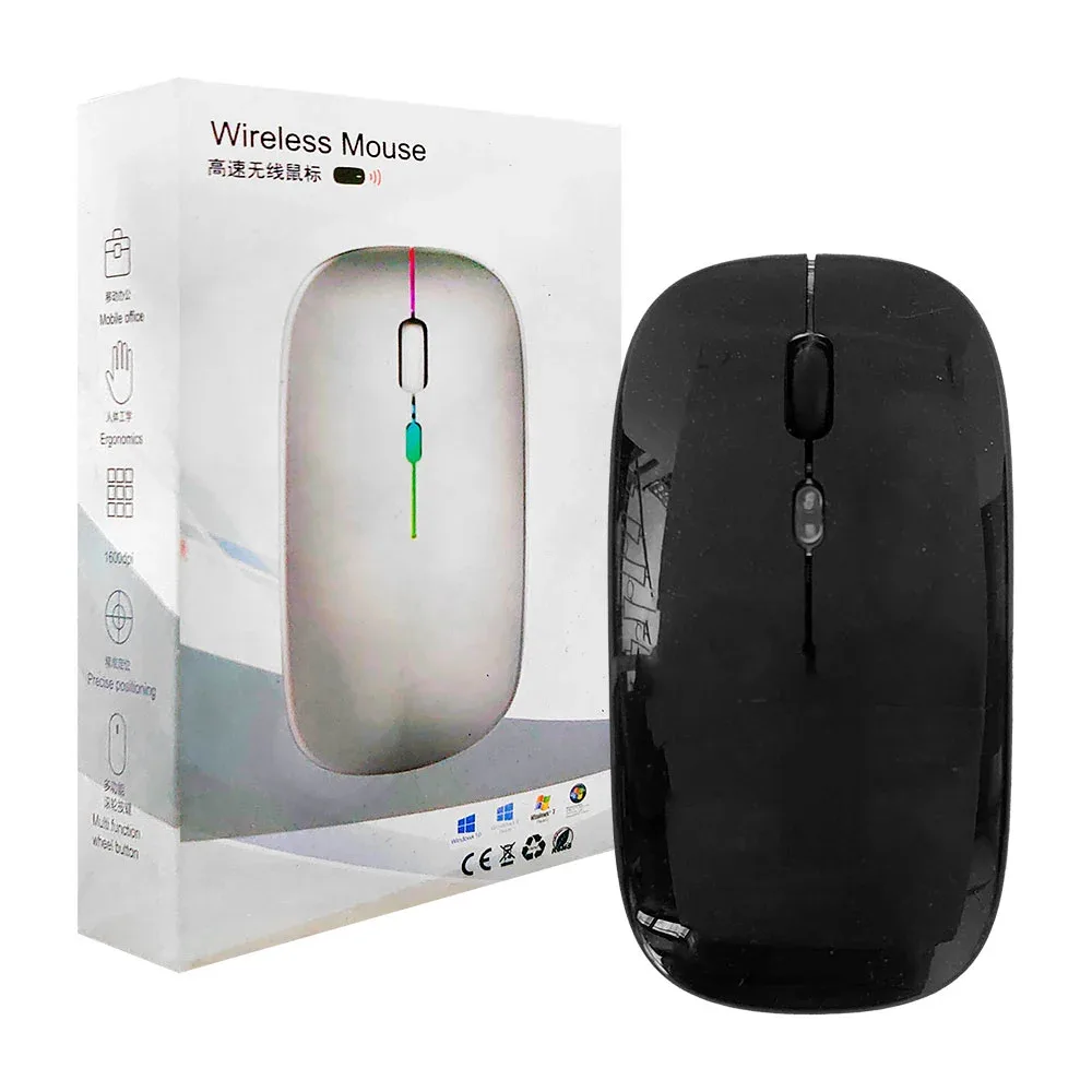 Mouse inalámbrico bluetooth con diseño ergonomico, 1600dpi, variedad de colores / wireless mouse / q6 / e307