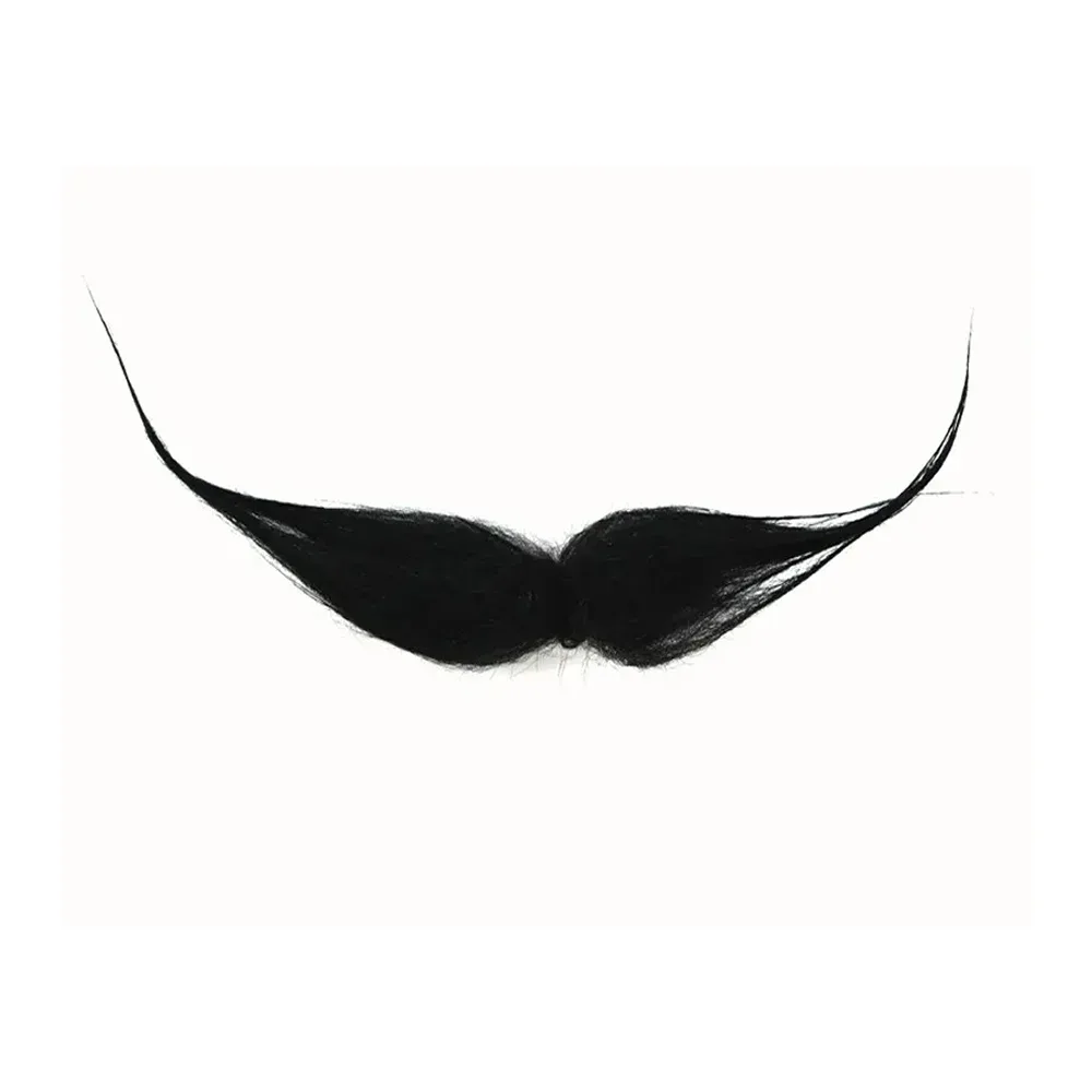 1pza Bigote postizo de peluche, variedad de colores / bigote tricolor / gq-44