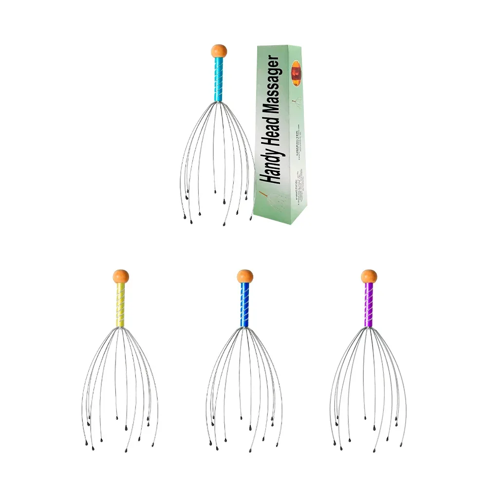 Masajeador de alambre antiestrés chico para la cabeza, variedad de colores / handy head massager / 13572