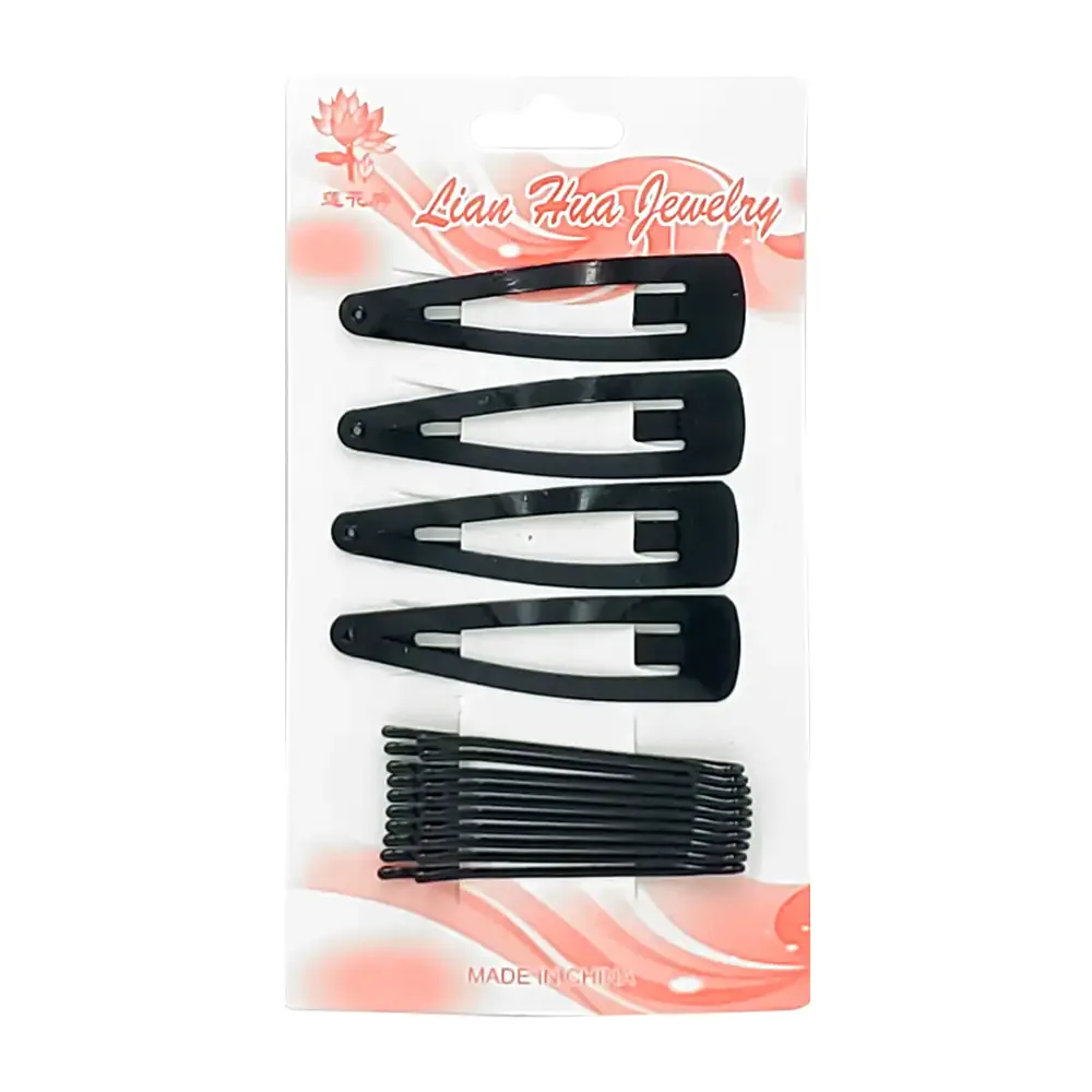 Planilla con 4 broches pasadores medianos y 10 pasadores para el cabello