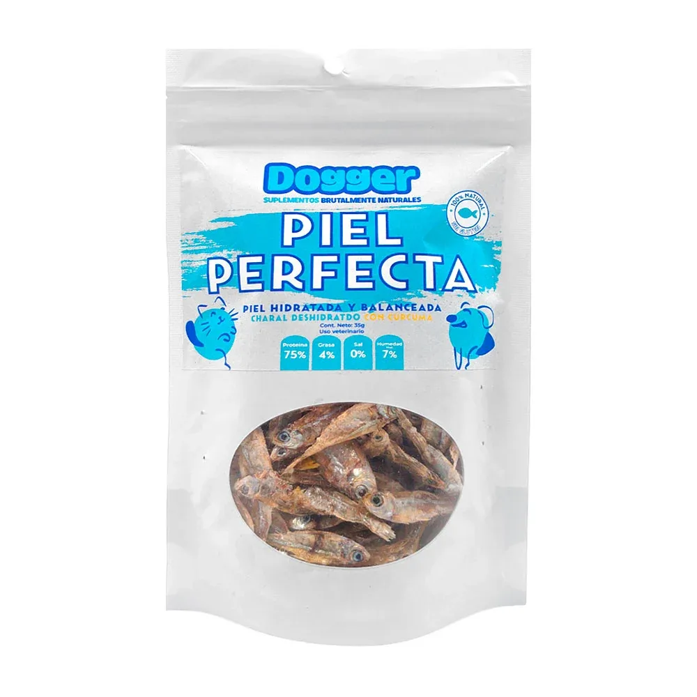 Charales deshidratados con curcuma para una piel perfecta 35gr premio para gatos