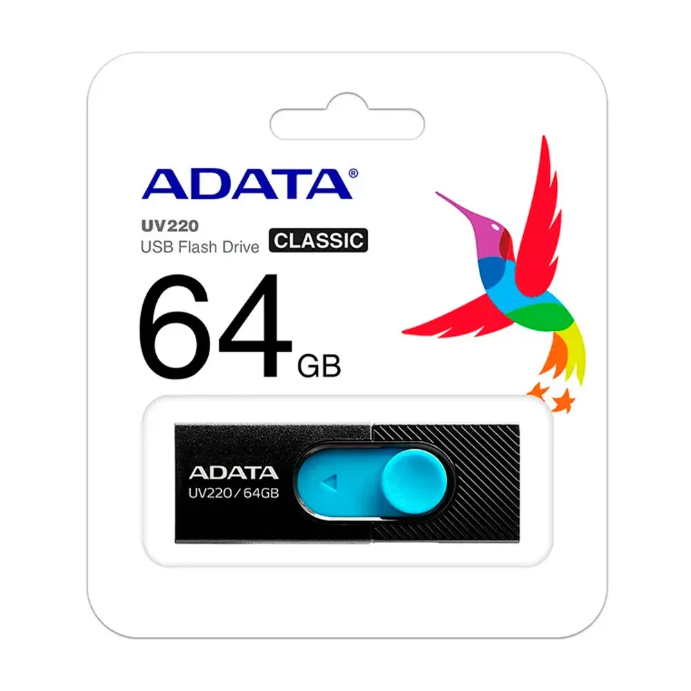 Memoria usb adata de 64gb 2.0 retractil color negr