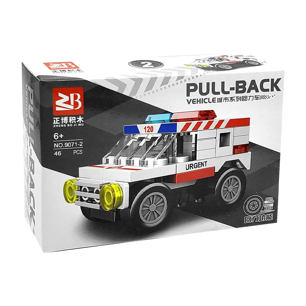 Juguete armable con mini bloques de 45 a 48 piezas en forma de camión de construcción, variedad de modelos / pull-back / xj-9071
