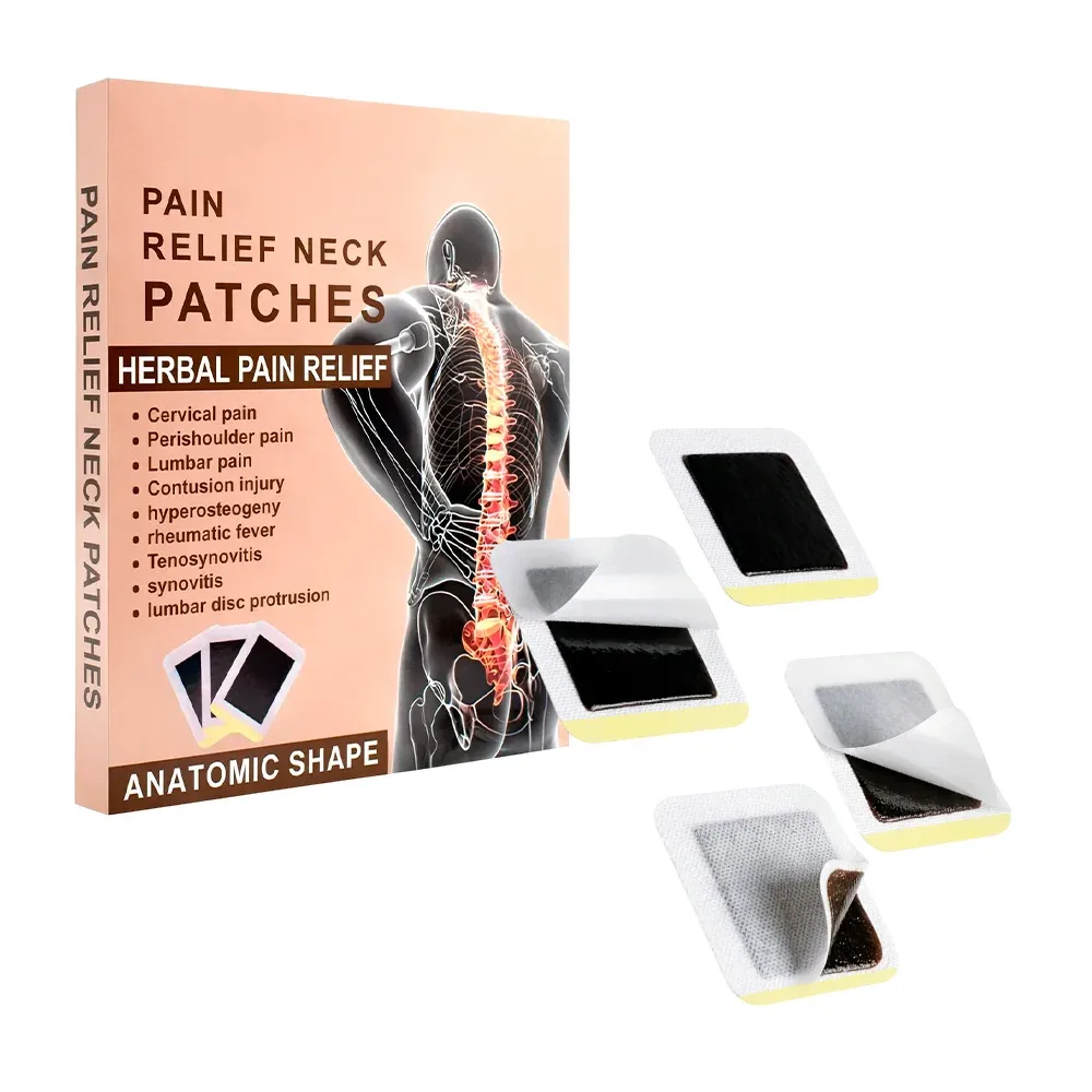 Caja con parches lumbares para aliviar el dolor y/o molestias, usos varios