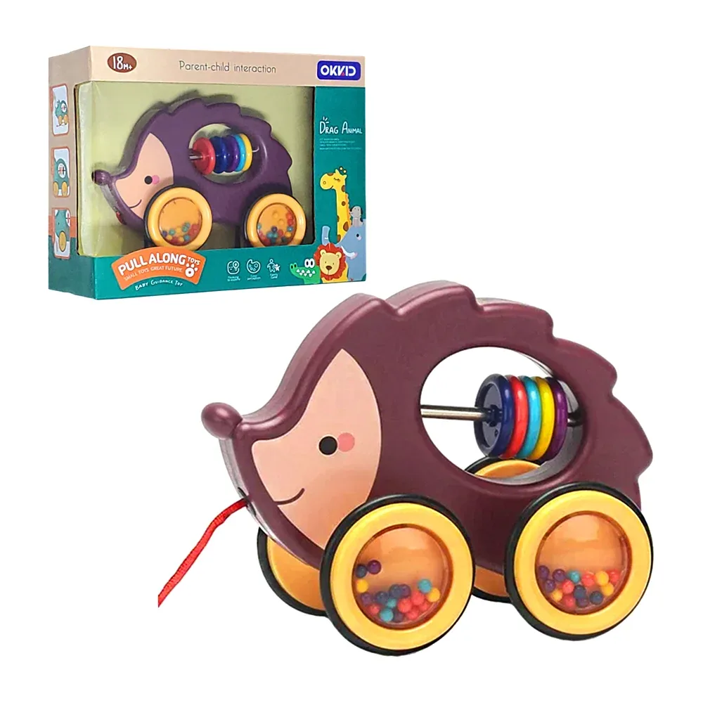 Juguete, sonaja con lazo correa y forma de animal para bebé / pull along / 7030