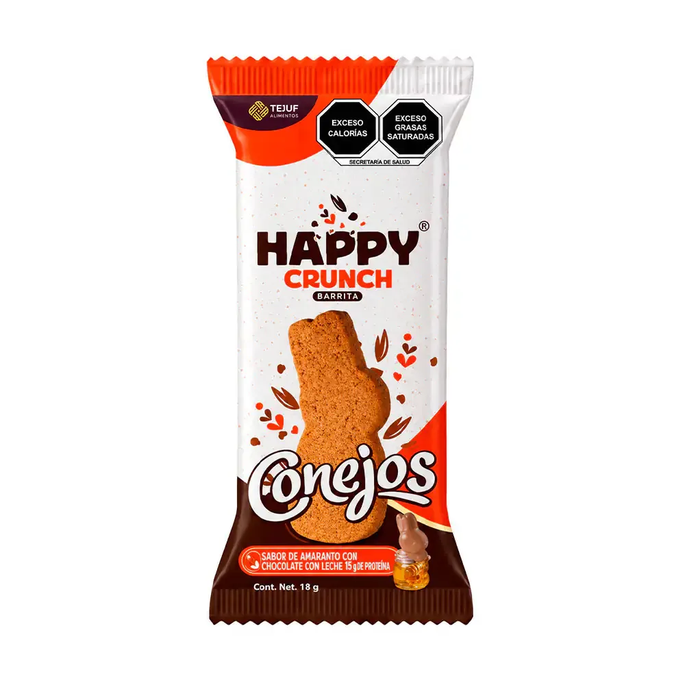 1pz Barra chocolate Turín en forma de conejos con sabor amaranto con leche de 18g