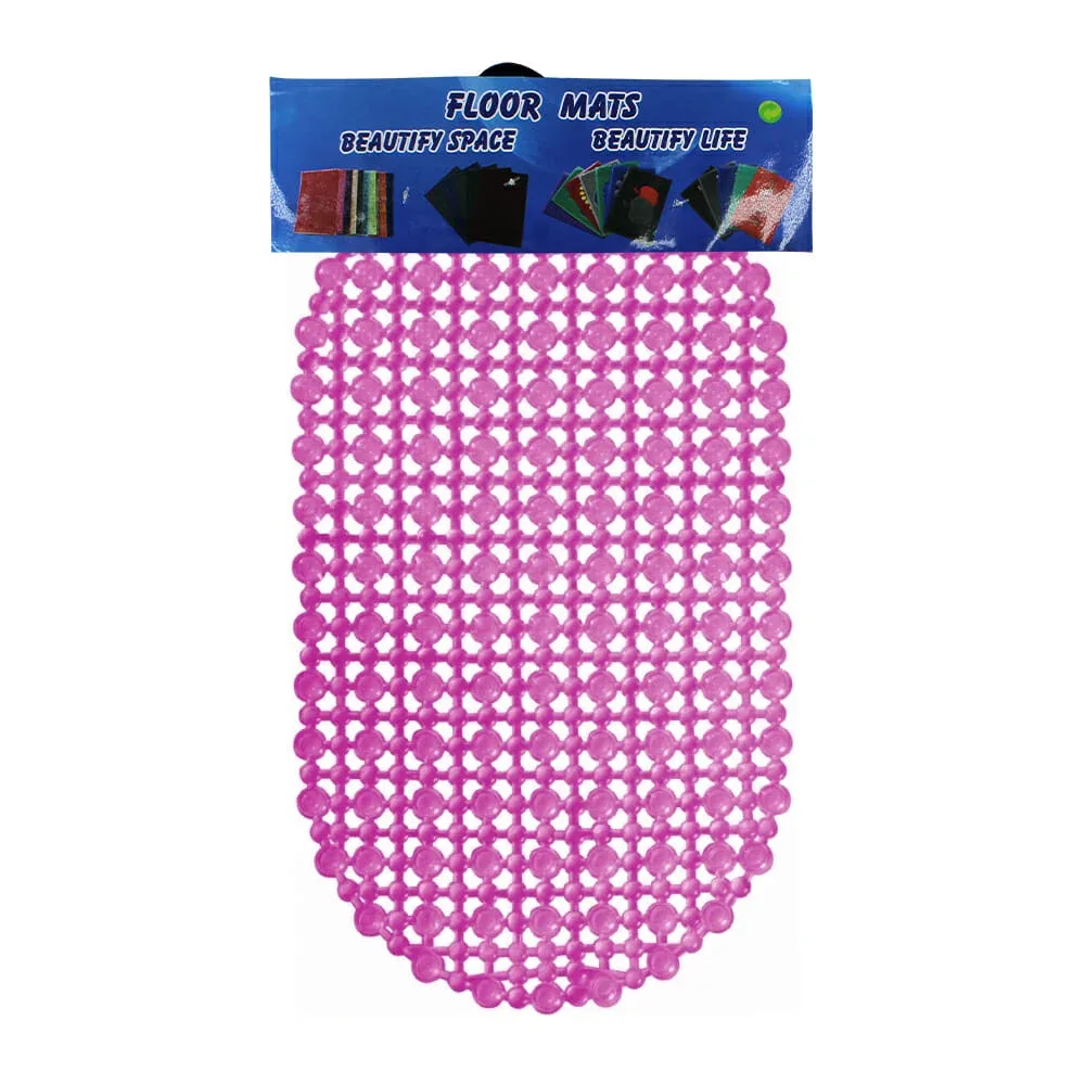 Tapete de plástico 64x34cm para baño, variedad de colores ba6315