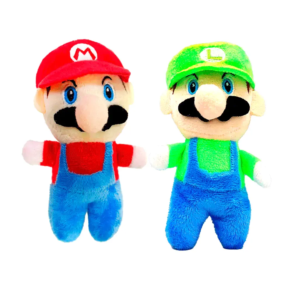 Peluche llavero chico con diseño de mario o luigi de 13cm