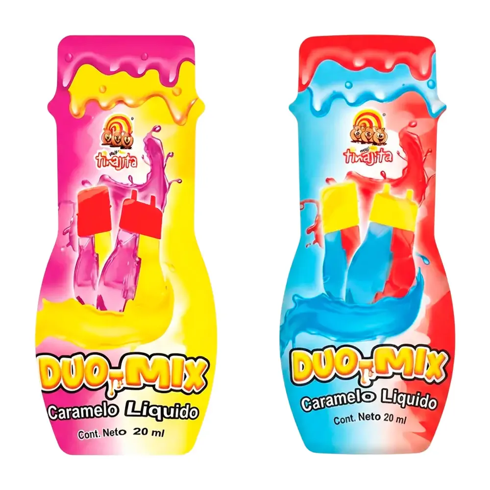 1pz dúo mix tinajita caramelo liquido variedad de sabores 20ml / 690284