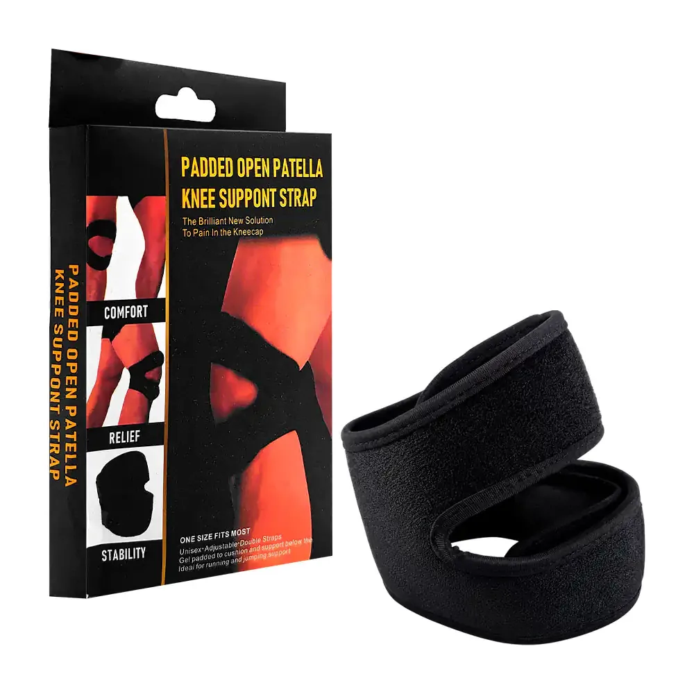 Rodillera elástica con soporte doble para rótula, ajustable con velcro / p-12186