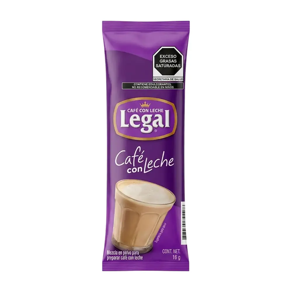 1pz sobre café legal, mezcla en polvo con leche, 16g / 414034