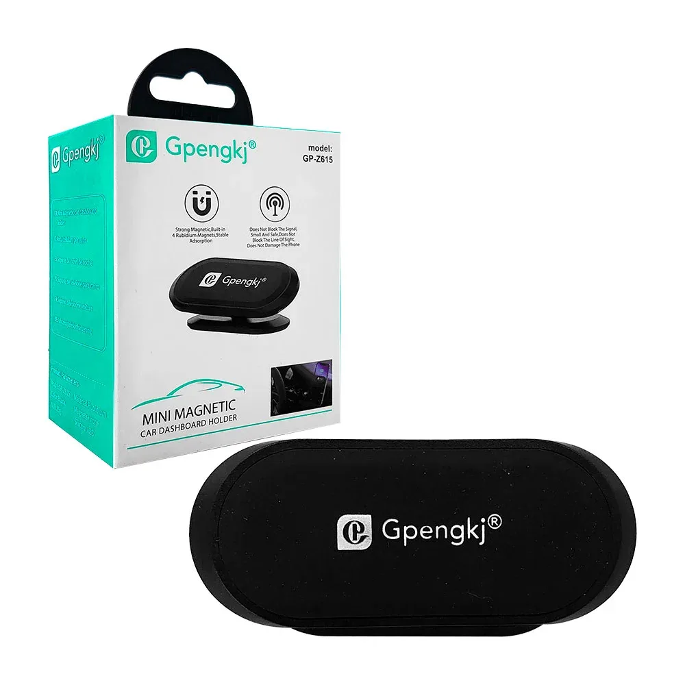 Soporte magnético ovalado, ajustable y rotable con base adherible al coche / gp-z615 / gpengkj