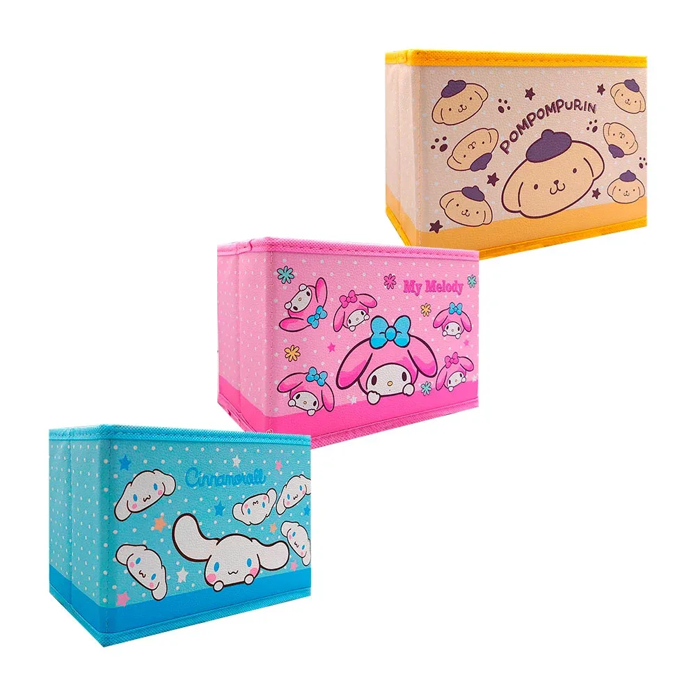 Caja de almacenamiento plegable de tela, 19x11x14 cm, variedad de personajes