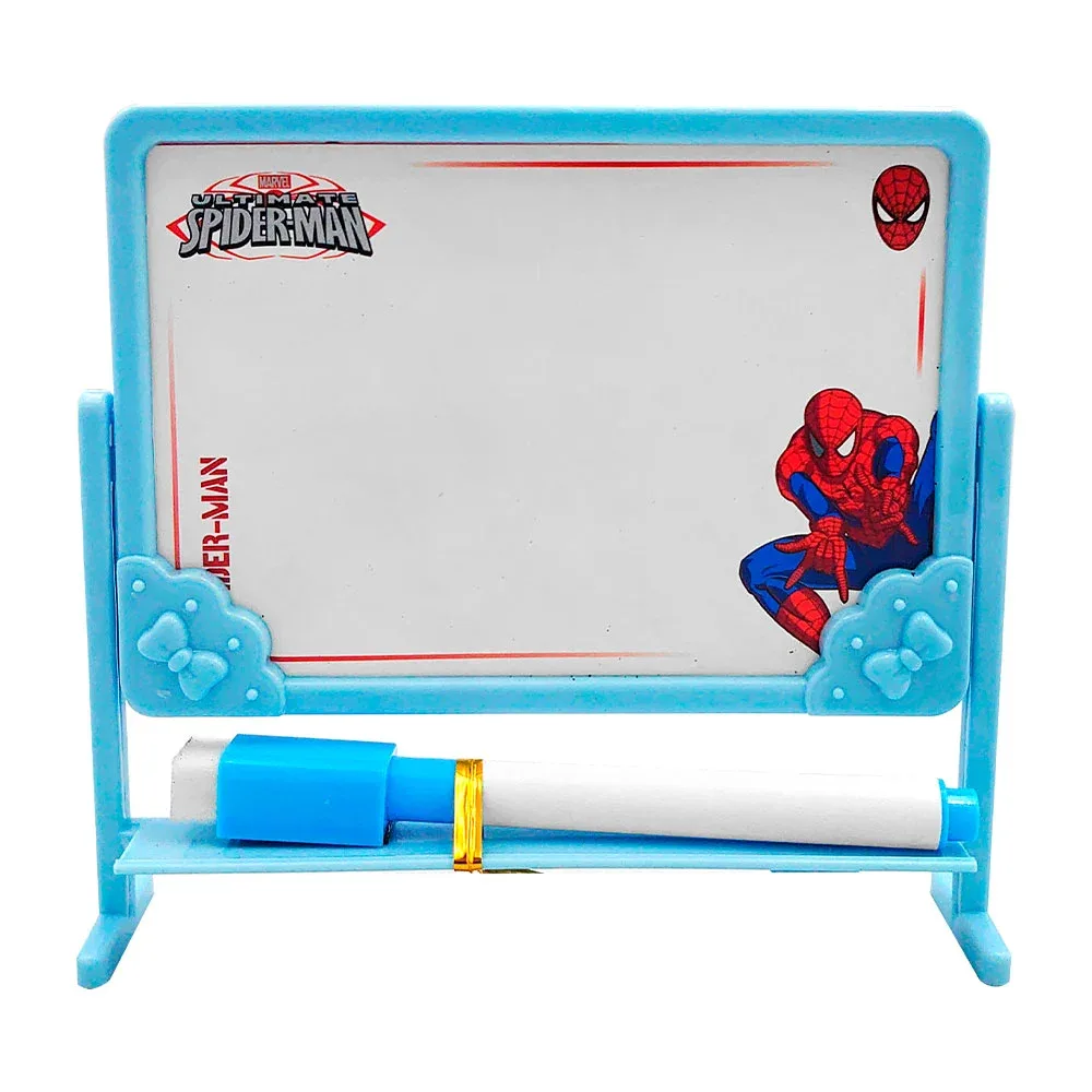 Mini pizarrón magnético del hombre araña con plumón y plantilla de stickers magnéticos / 1001-2 / mini pintarrón