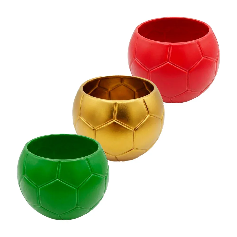 Botanero de plástico en forma de balón de fútbol, variedad de colores / mu-394