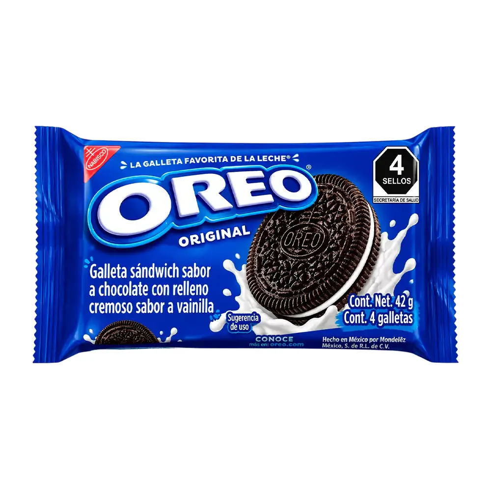 1pz mini paquete de galletas oreo sabor original, 42g / 575166