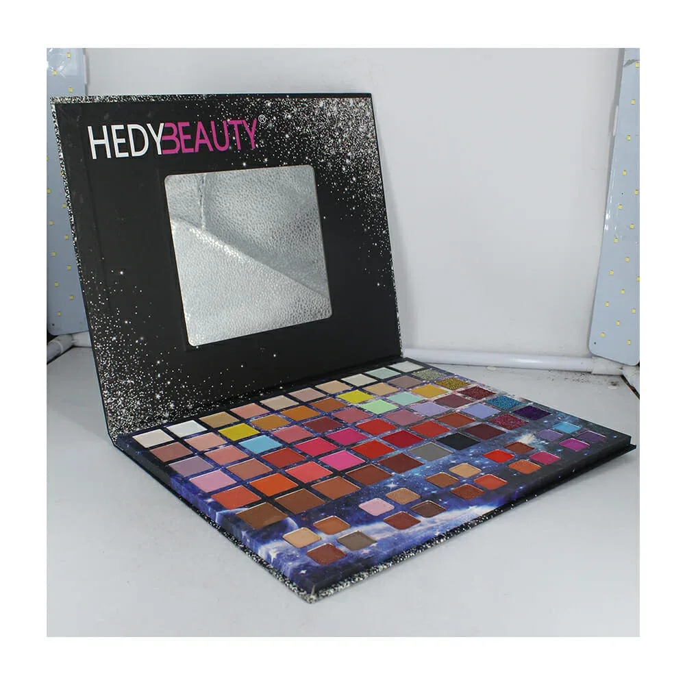 Paleta hedy beauty con 80 sombras para ojos y espejo cuadrado / 8006aaa