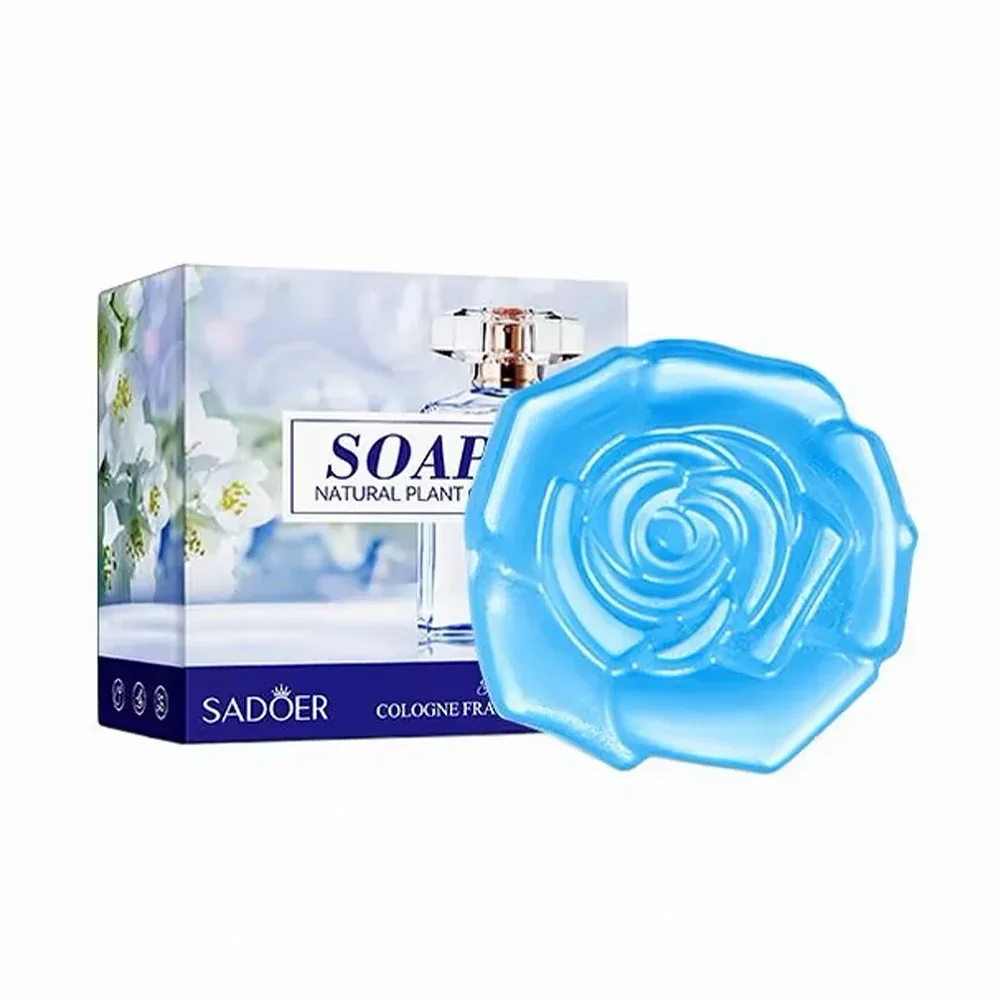 Jabón dérmico en forma de rosa con fragancia y bolsita de malla / sadoer / natural plant oils