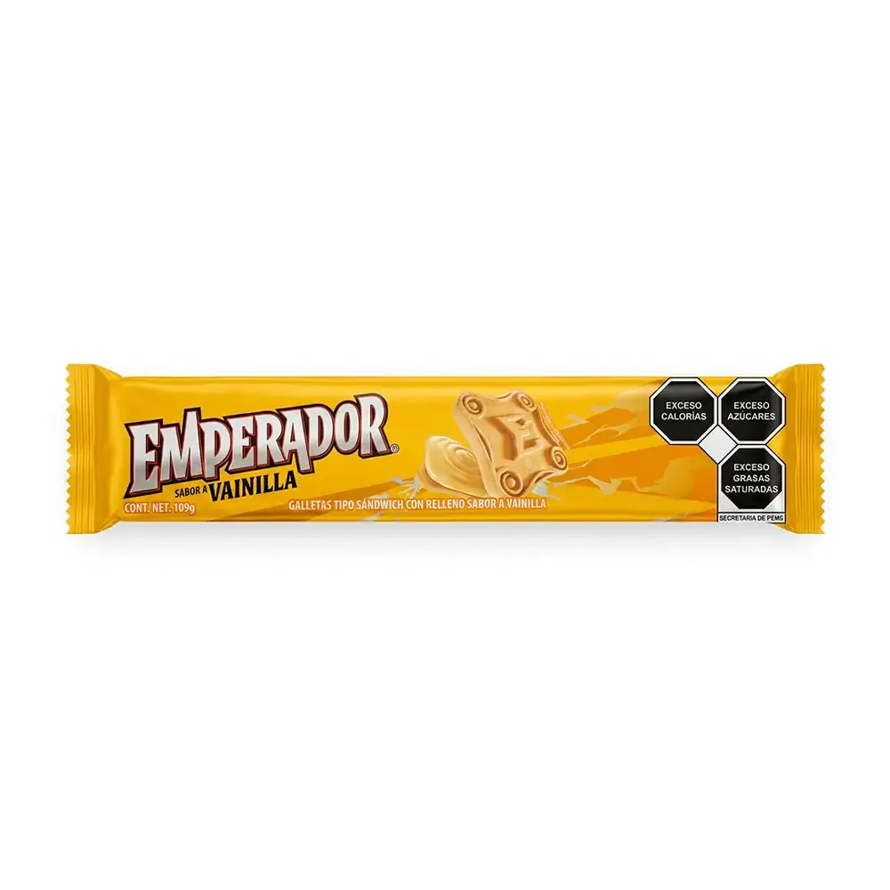 Paquete de galletas emperador sabor vainilla con relleno, 109g / 022519