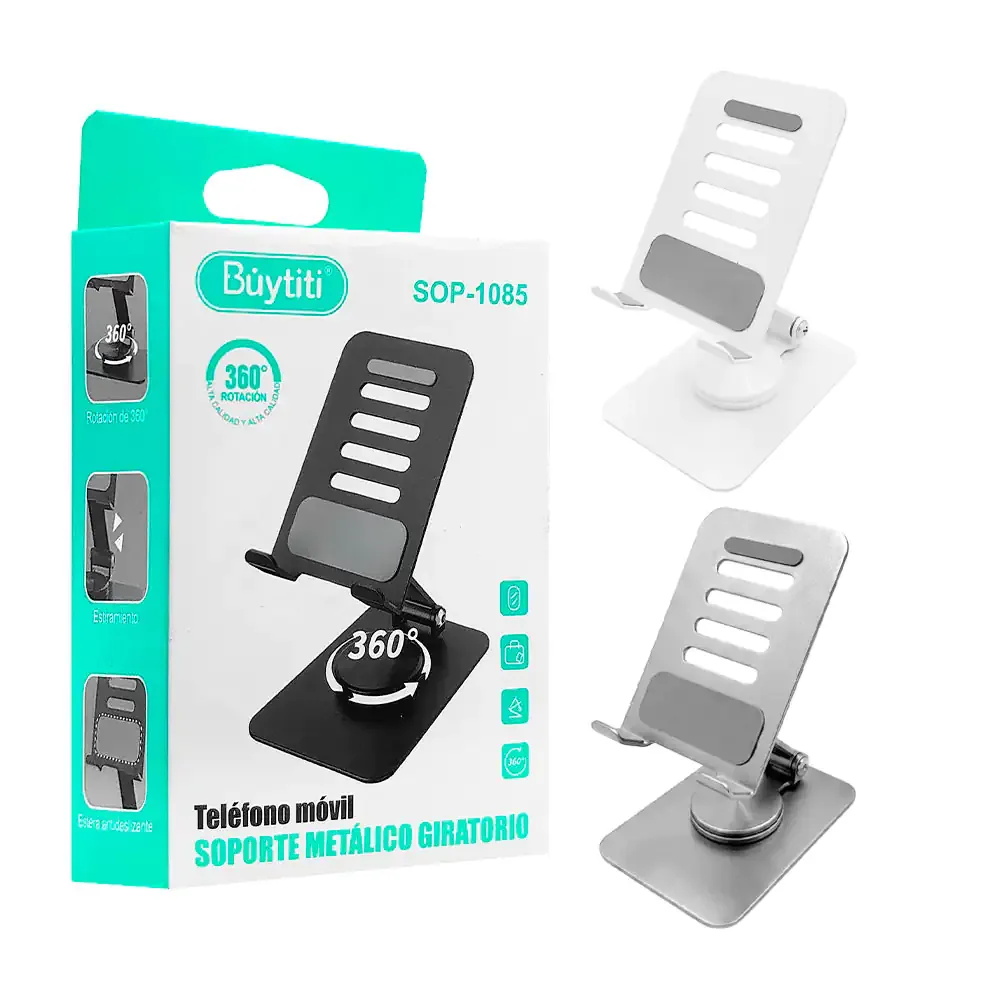 Soporte metálico buytiti de escritorio para teléfono con rotación 360, variedad