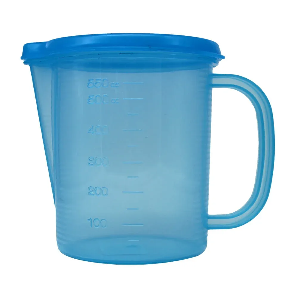 Jarra medidora de plástico con tapa 550ml jm5t