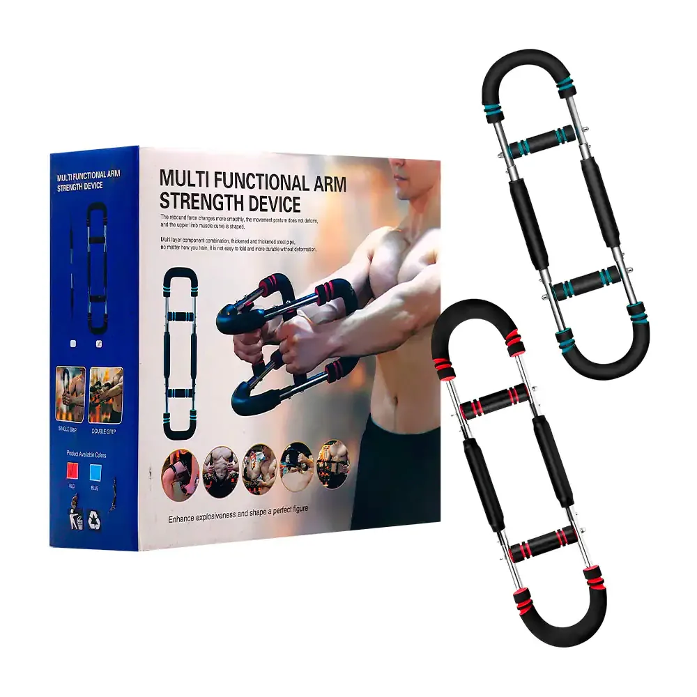 Ejercitador multifuncional para brazo con almohadillas y varios niveles