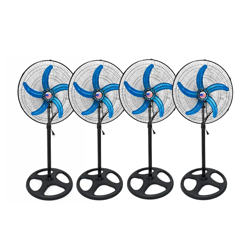 Caja con 4 ventiladores de aspas metálicas 3 en 1 de 18 pulgadas