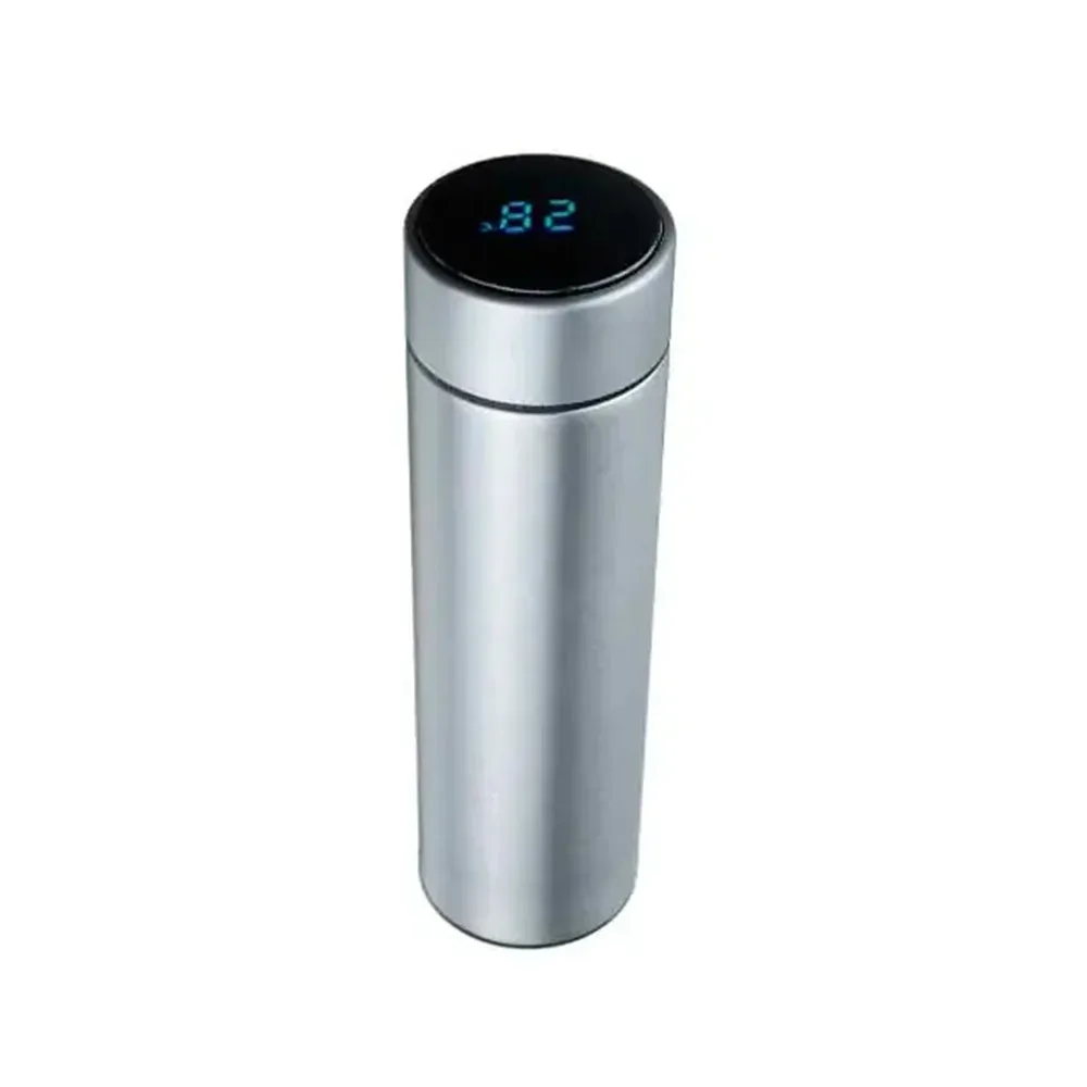Termo smart cup led de acero inoxidable, medidor digital de temperatura y capacidad para 500ml, variedad de diseños / zqf-1044