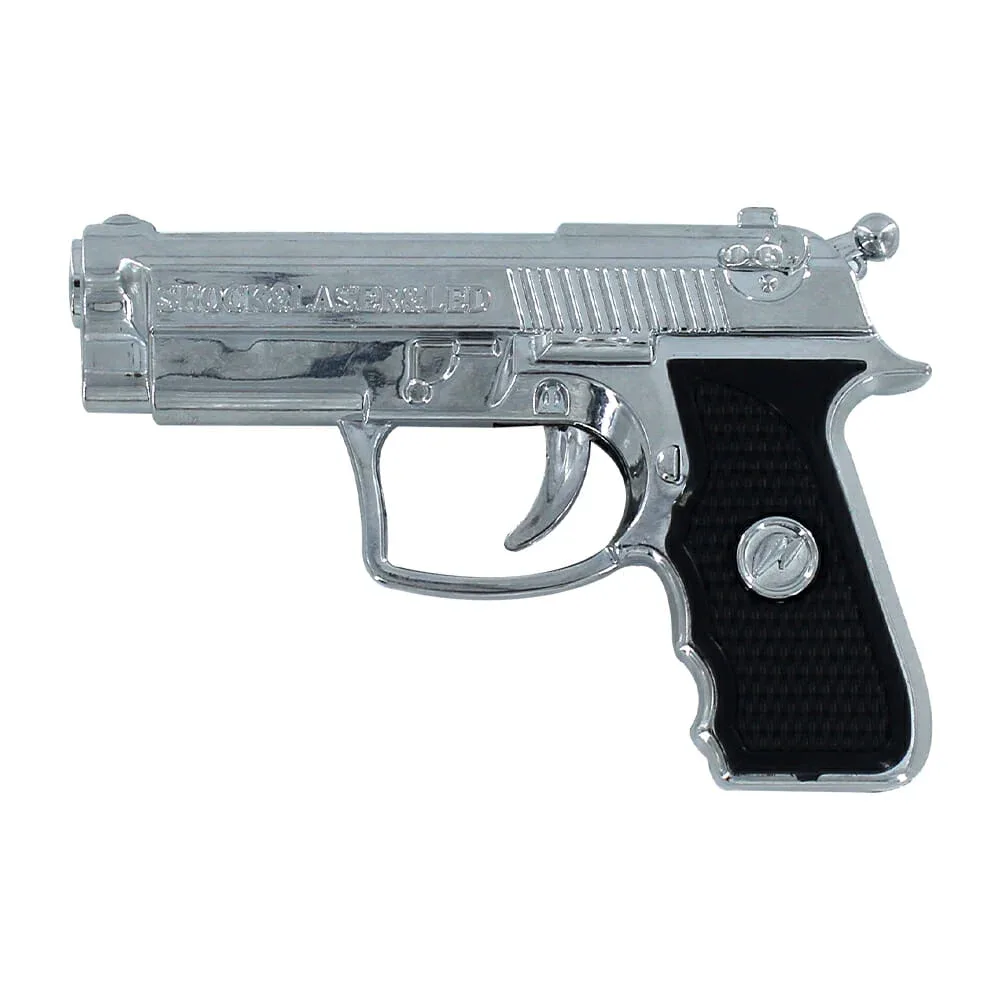 1pza Pistola 3 en 1 con luz led, láser y toques / cd-950